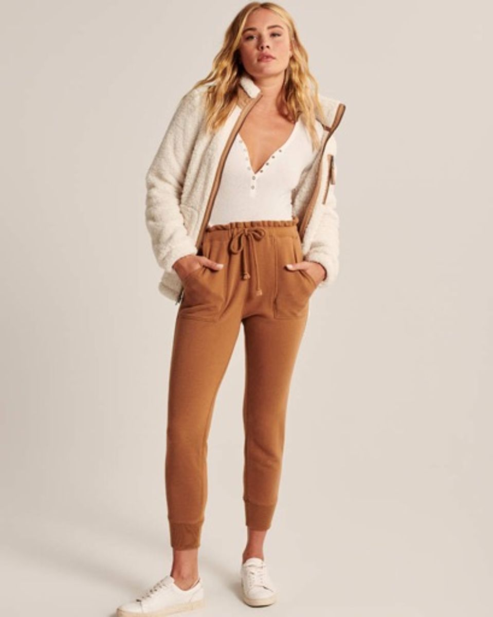 Storey Abercrombie Fitch Long Sleeve Cozy Henley Bodysuit White